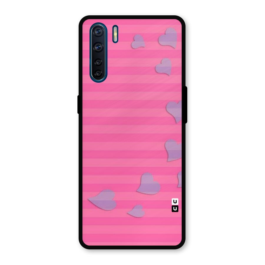 Light Heart Stripes Metal Back Case for Oppo F15