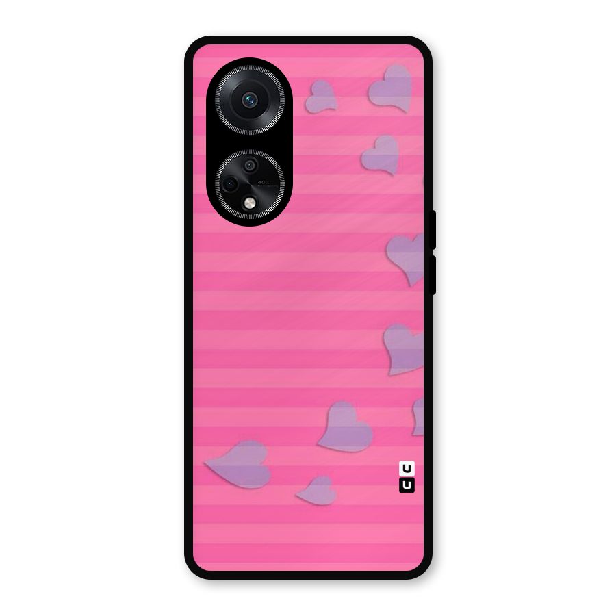 Light Heart Stripes Metal Back Case for Oppo F23