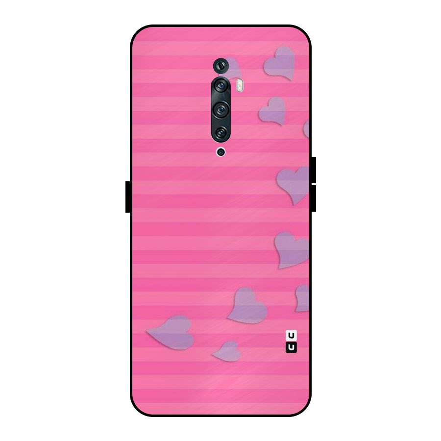 Light Heart Stripes Metal Back Case for Oppo Reno2 Z