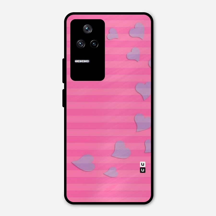 Light Heart Stripes Metal Back Case for Poco F4 5G