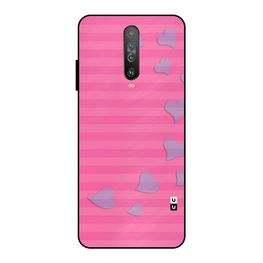 Light Heart Stripes Metal Back Case for Poco X2
