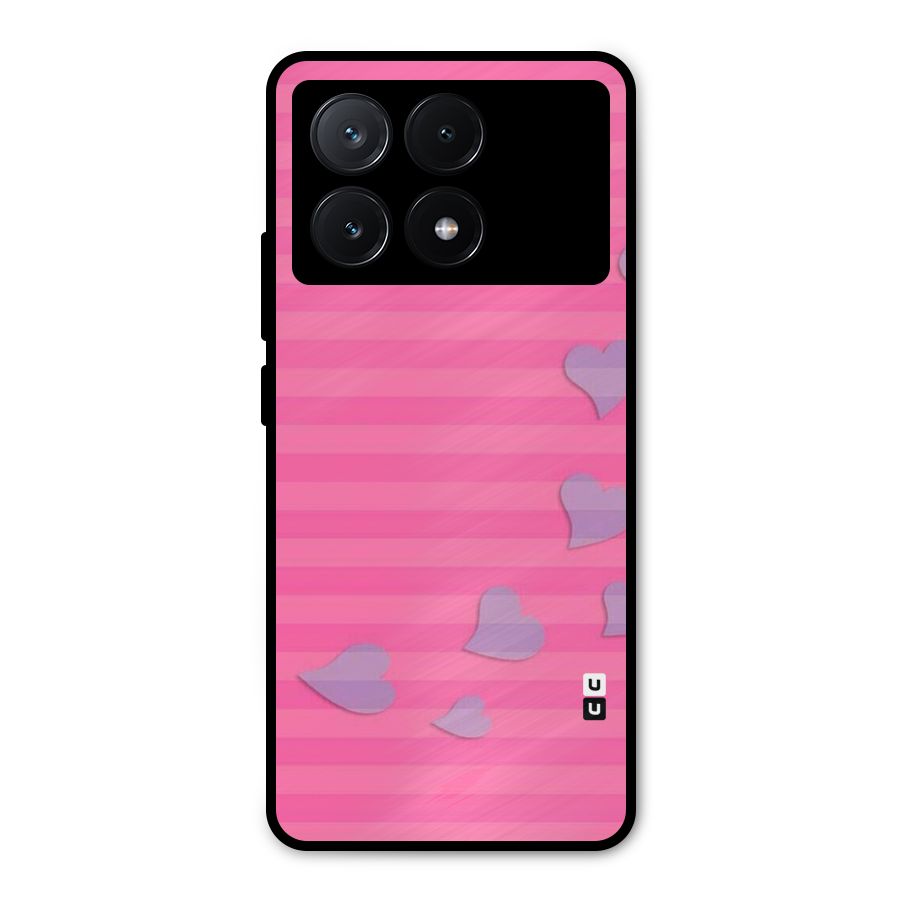 Light Heart Stripes Metal Back Case for Poco X6 Pro