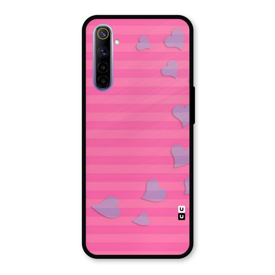 Light Heart Stripes Metal Back Case for Realme 6