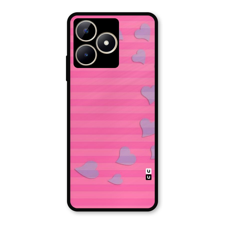 Light Heart Stripes Metal Back Case for Realme Narzo N53