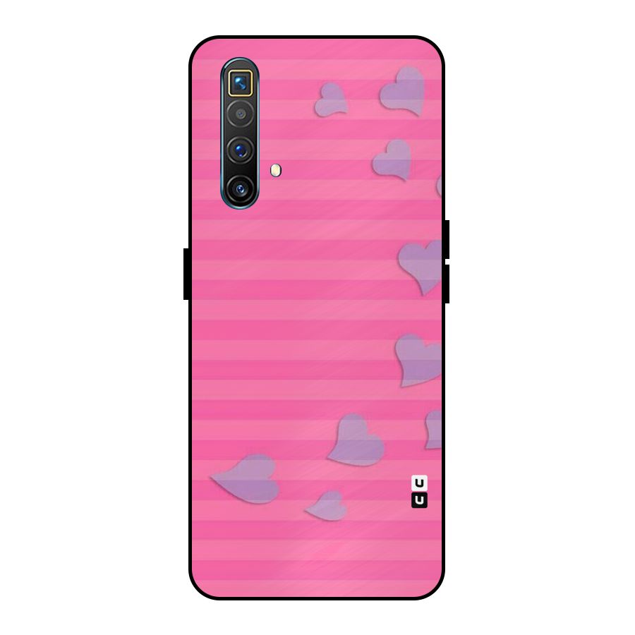 Light Heart Stripes Metal Back Case for Realme X3 SuperZoom