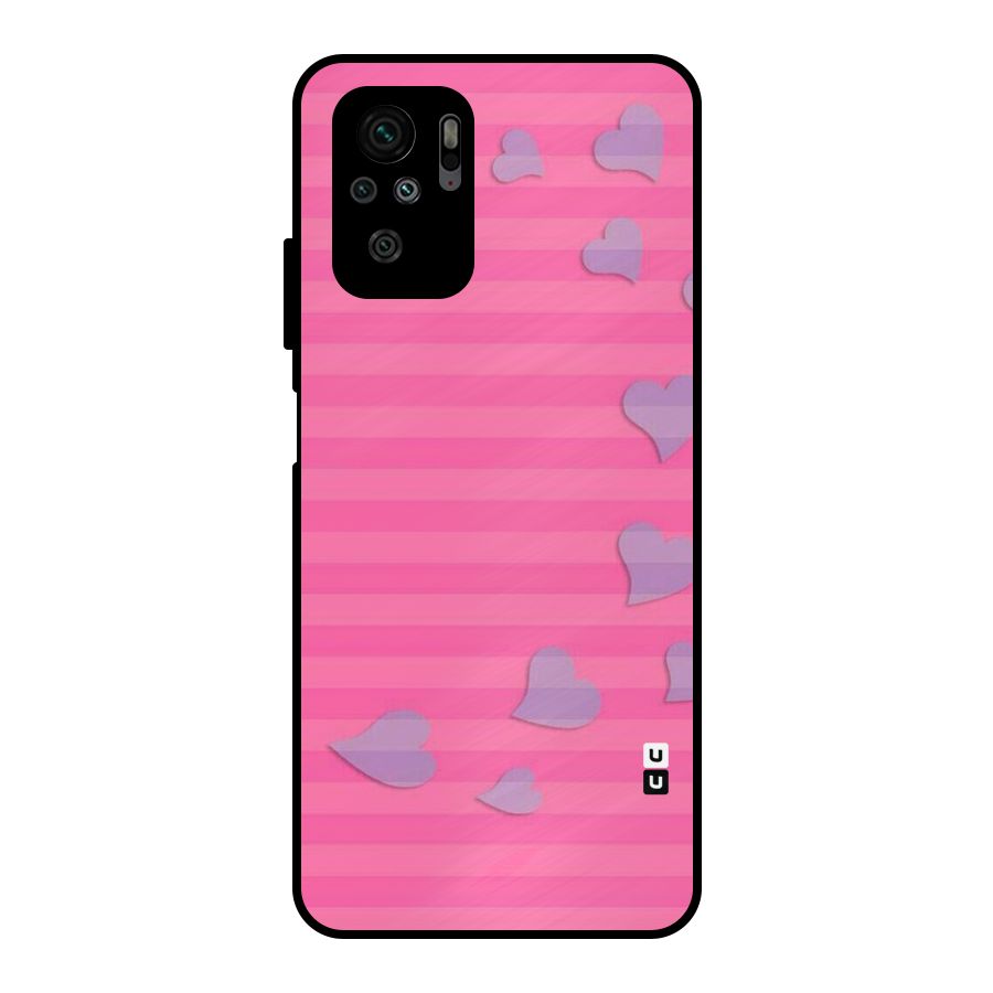 Light Heart Stripes Metal Back Case for Redmi Note 10S