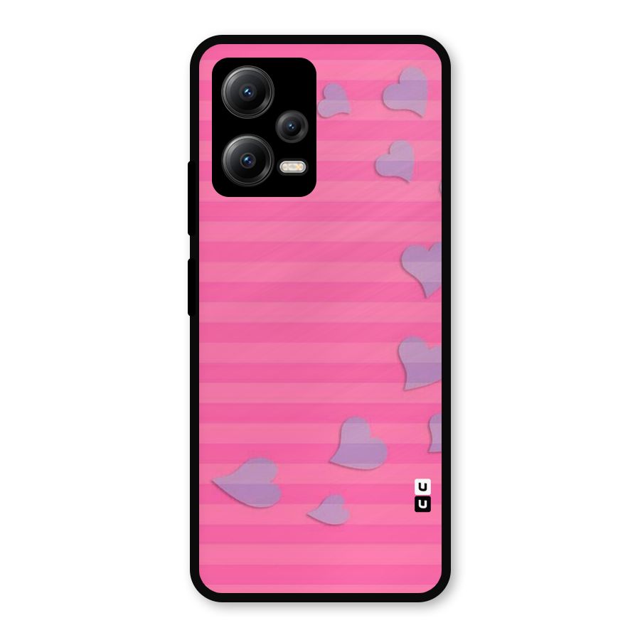 Light Heart Stripes Metal Back Case for Redmi Note 12 5G