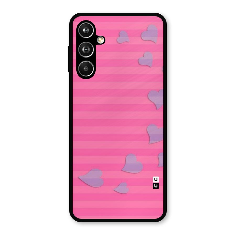 Light Heart Stripes Metal Back Case for Samsung Galaxy M54