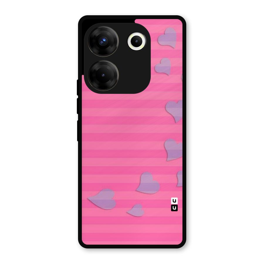 Light Heart Stripes Metal Back Case for Tecno Camon 20 Pro