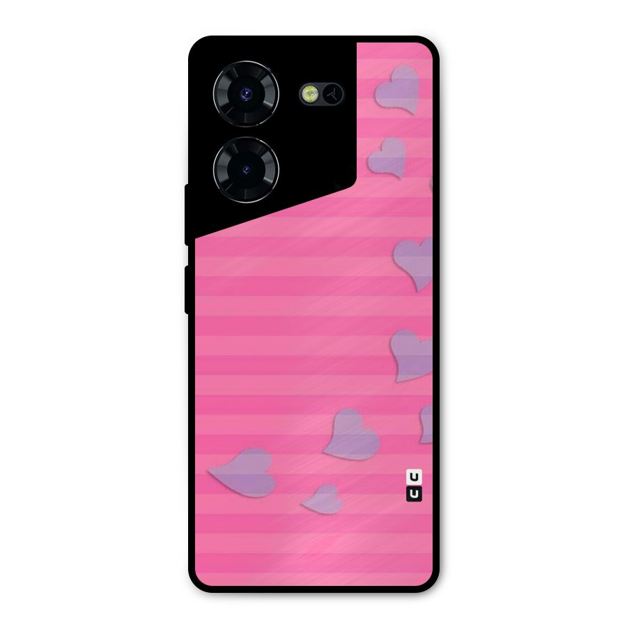 Light Heart Stripes Metal Back Case for Tecno Pova 5 Pro 5G