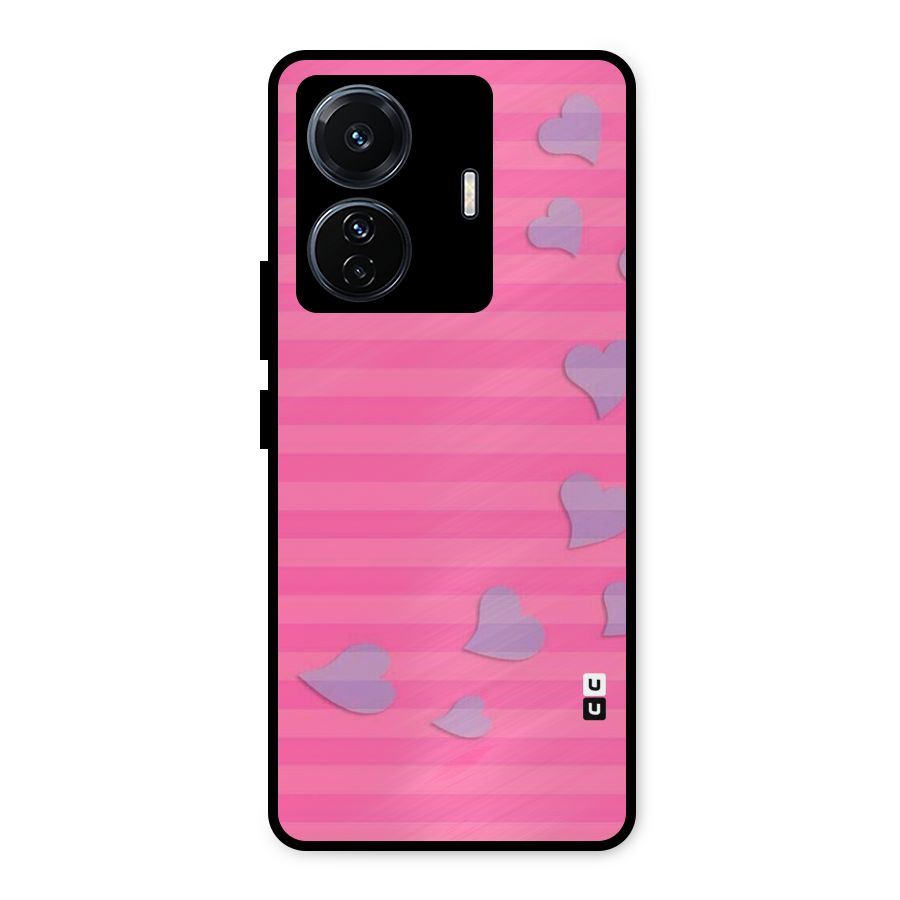 Light Heart Stripes Metal Back Case for Vivo T1 Pro