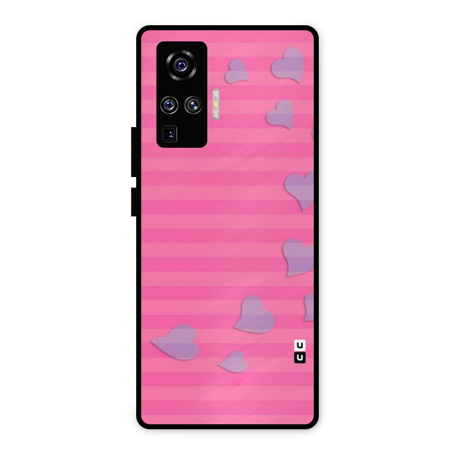 Light Heart Stripes Metal Back Case for Vivo X50 Pro