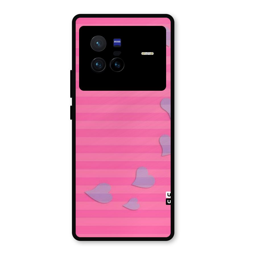 Light Heart Stripes Metal Back Case for Vivo X80