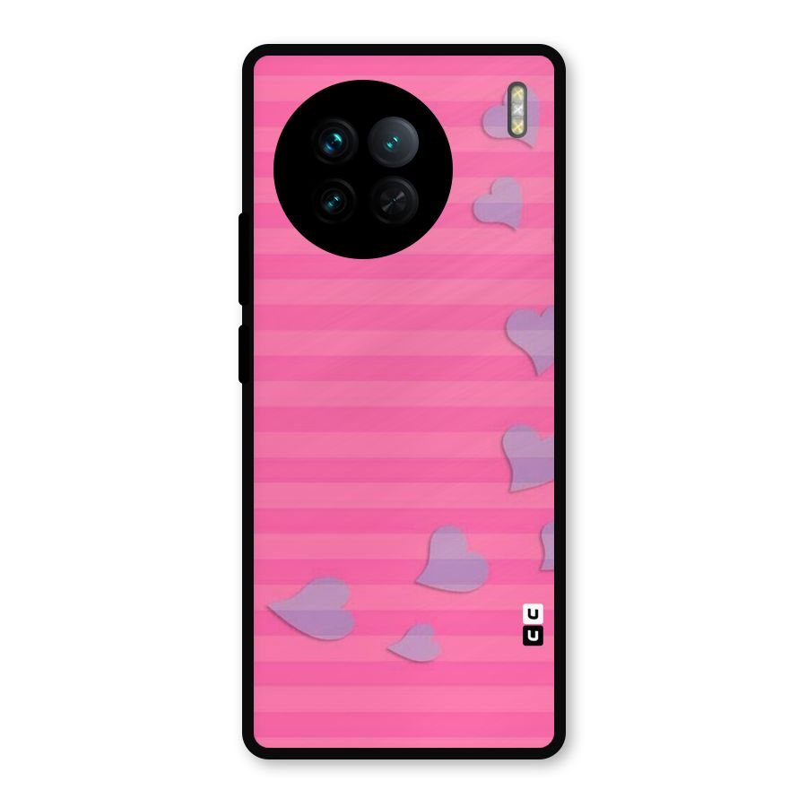 Light Heart Stripes Metal Back Case for Vivo X90