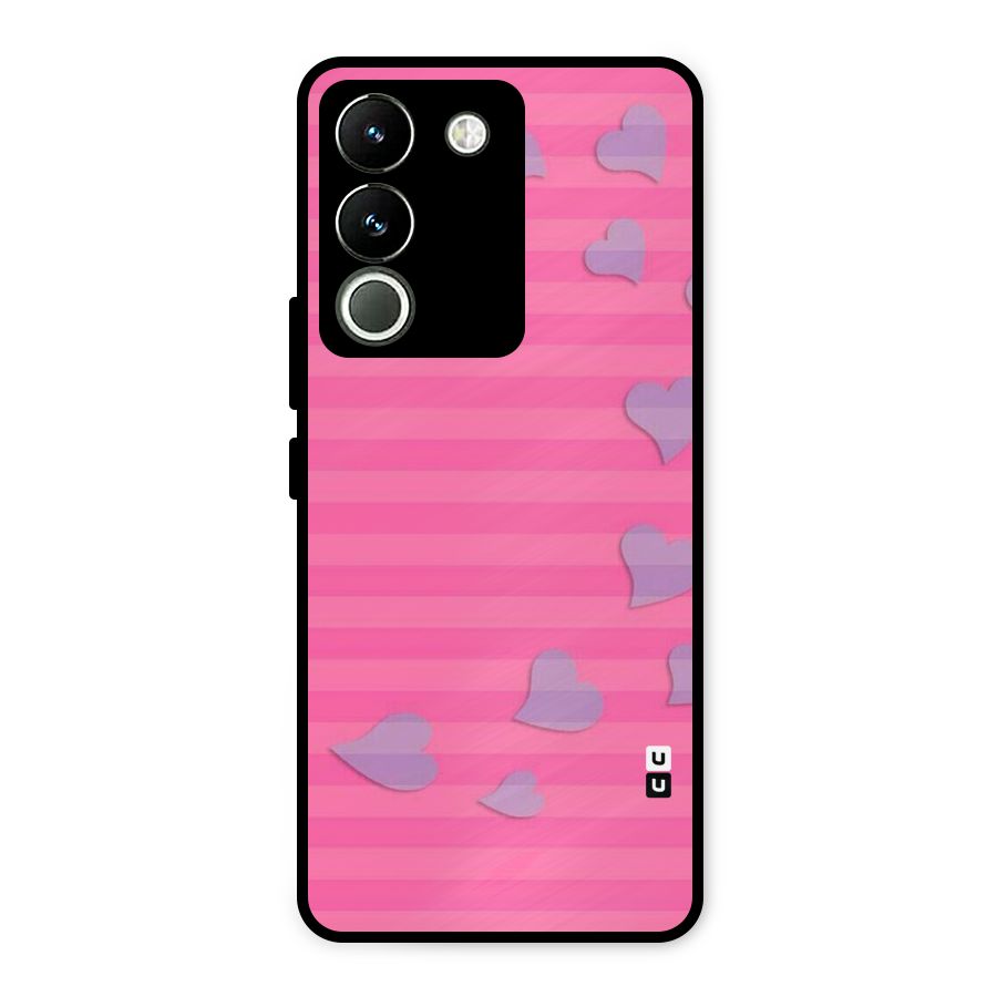 Light Heart Stripes Metal Back Case for Vivo Y200