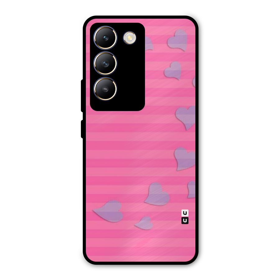 Light Heart Stripes Metal Back Case for Vivo Y200e