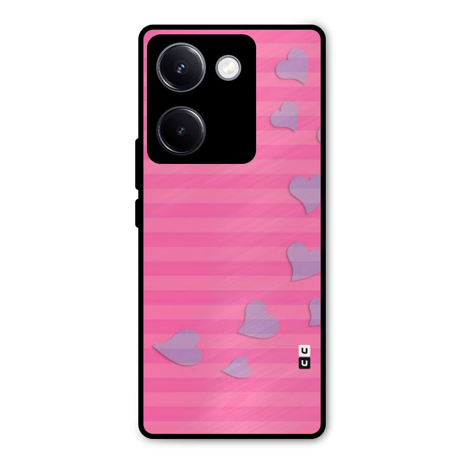 Light Heart Stripes Metal Back Case for Vivo Y300 Plus