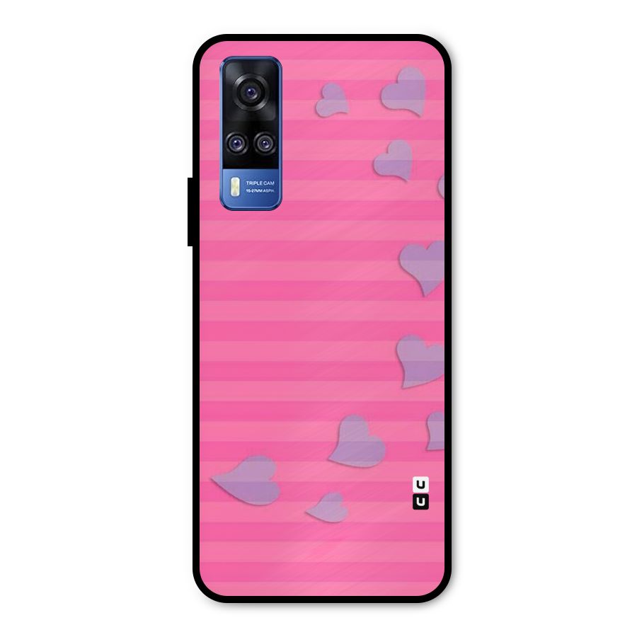 Light Heart Stripes Metal Back Case for Vivo Y51A