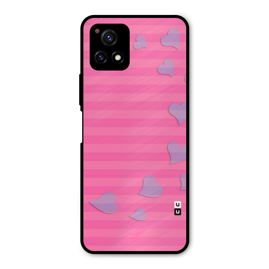 Light Heart Stripes Metal Back Case for Vivo Y72 5G