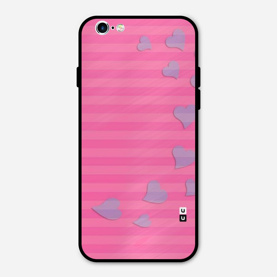 Light Heart Stripes Metal Back Case for iPhone 6 6s