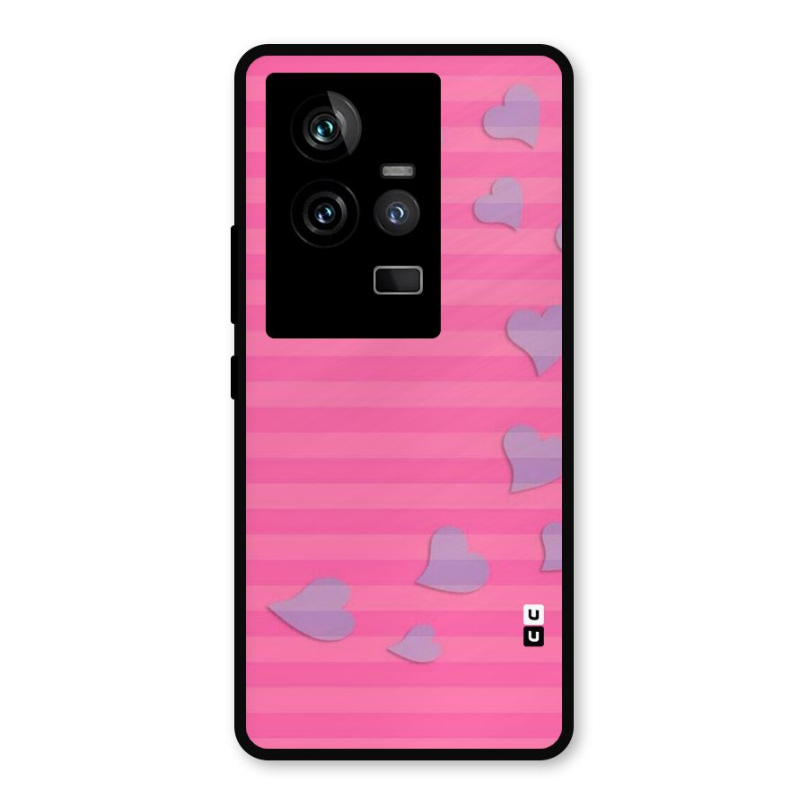 Light Heart Stripes Metal Back Case for iQOO 11 5G