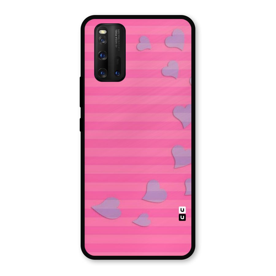Light Heart Stripes Metal Back Case for iQOO 3