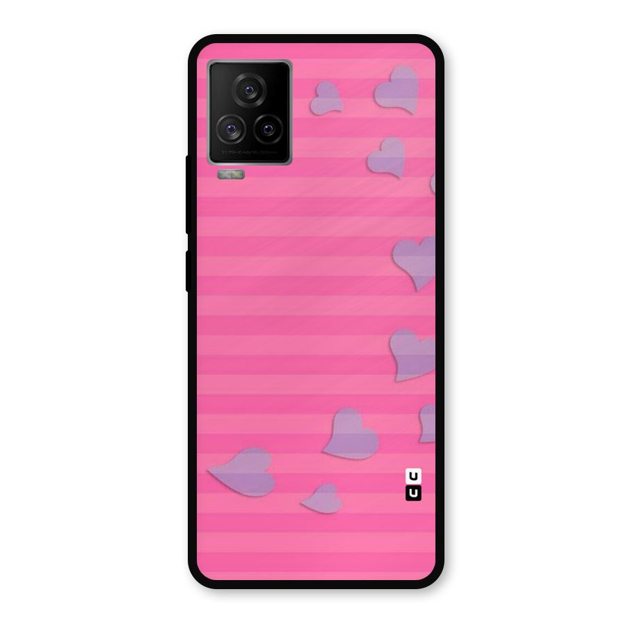 Light Heart Stripes Metal Back Case for iQOO 7 Legend 5G
