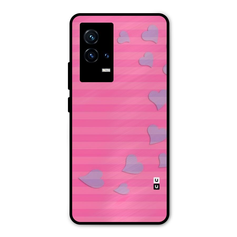 Light Heart Stripes Metal Back Case for iQOO 9 5G