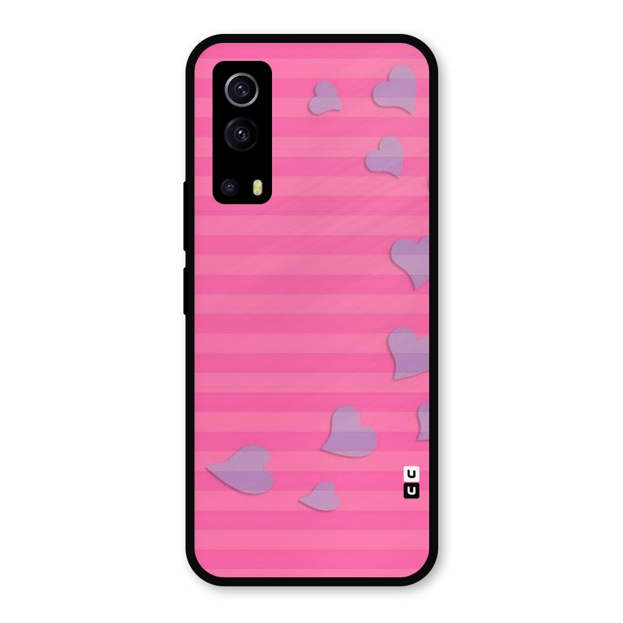 Light Heart Stripes Metal Back Case for iQOO Z3
