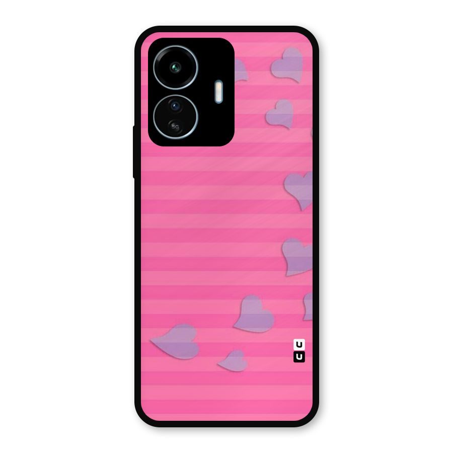 Light Heart Stripes Metal Back Case for vivo iQOO Z6 Lite 5G