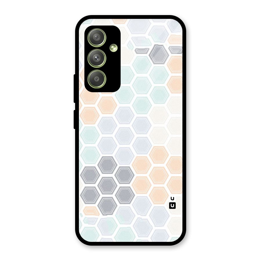 Light Hexagons Glass Back Case for Galaxy A54