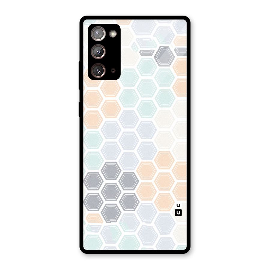 Light Hexagons Glass Back Case for Galaxy Note 20