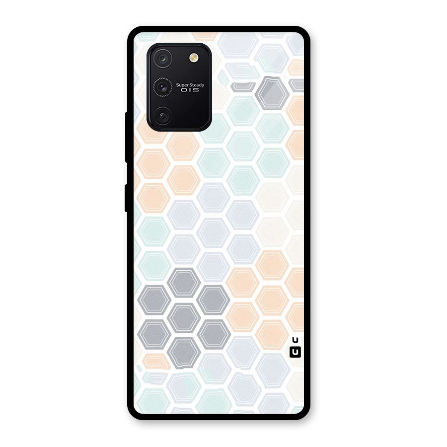 Light Hexagons Glass Back Case for Galaxy S10 Lite