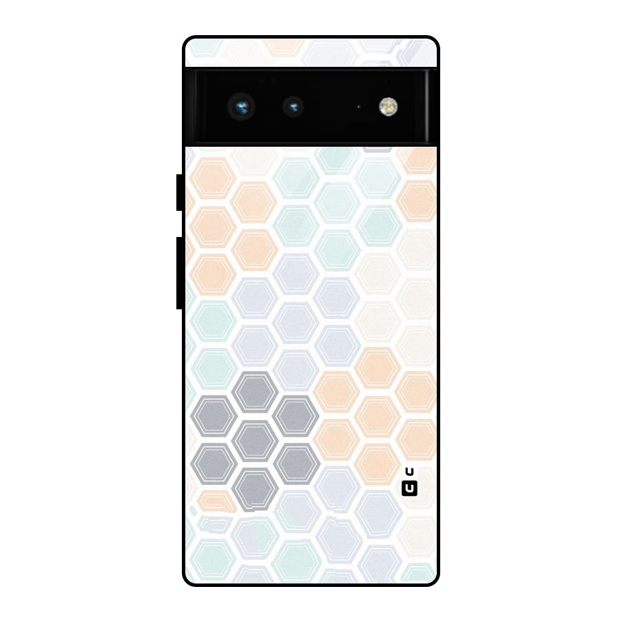 Light Hexagons Glass Back Case for Google Pixel 6