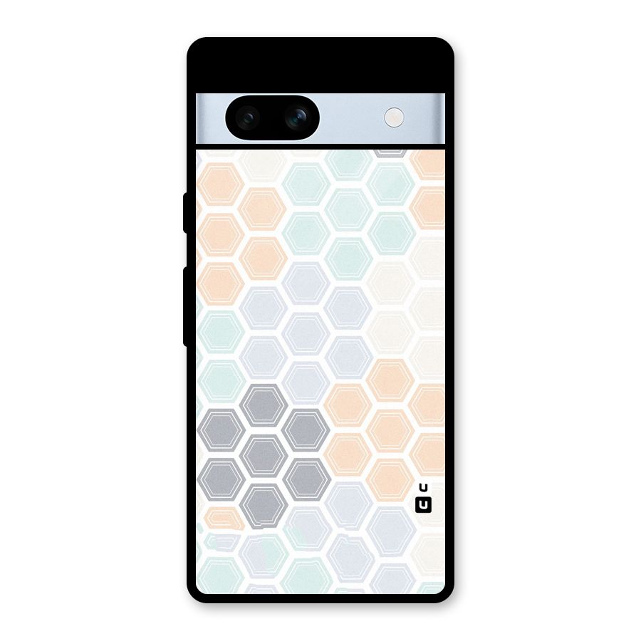 Light Hexagons Glass Back Case for Google Pixel 7a