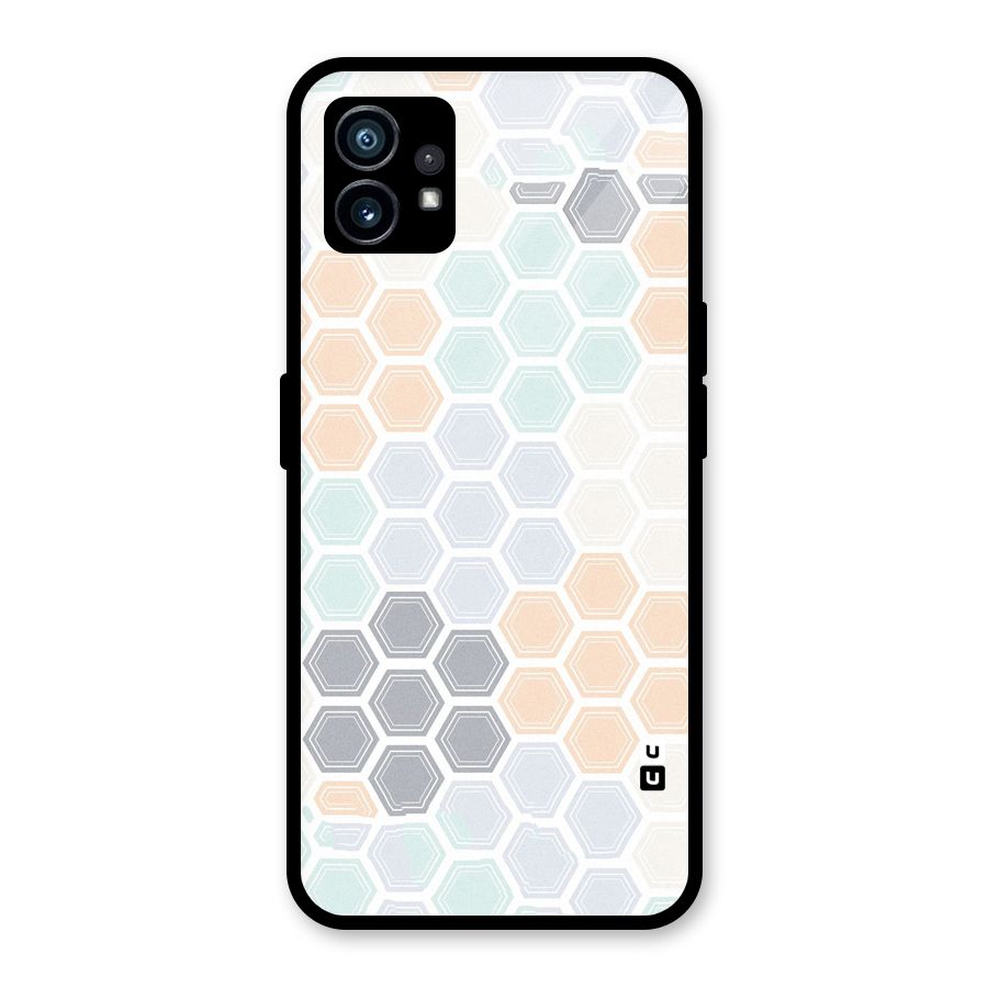 Light Hexagons Glass Back Case for Nothing Phone 1