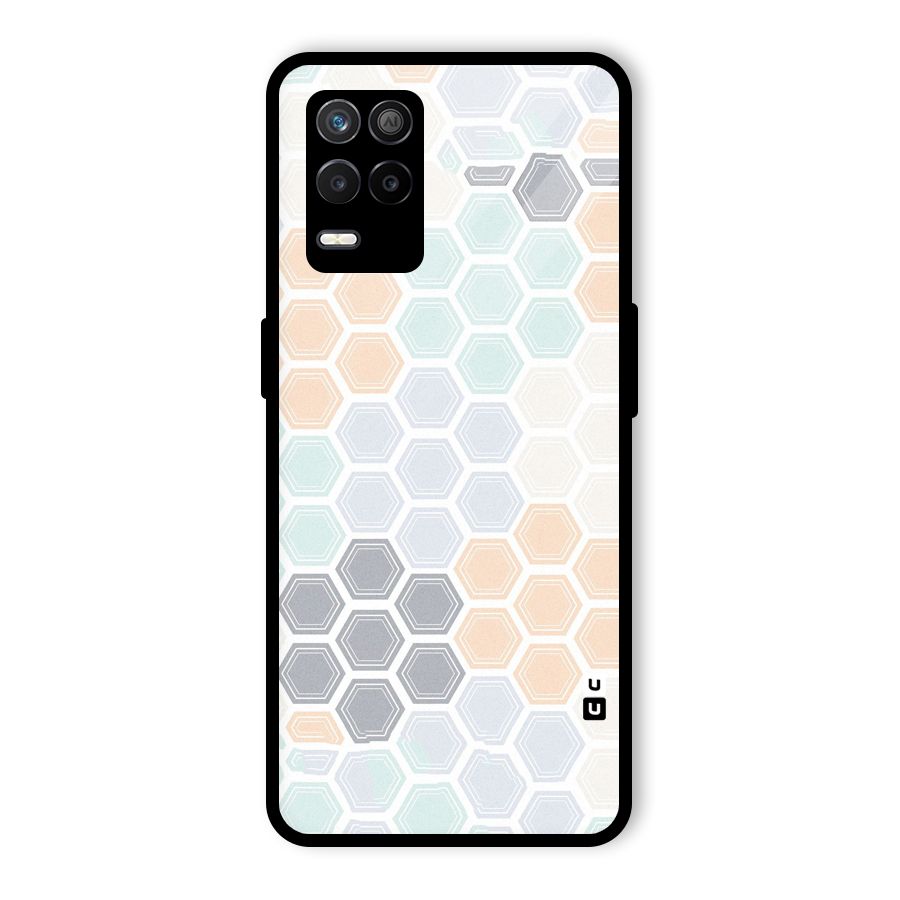 Light Hexagons Glass Back Case for Realme 8s 5G