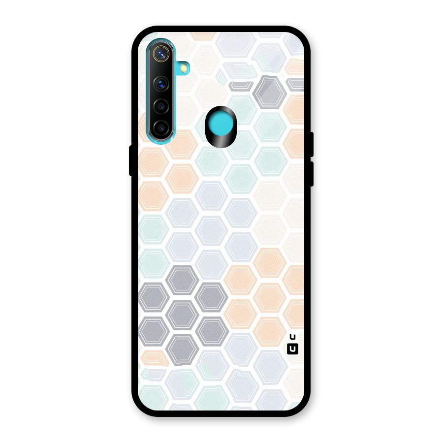 Light Hexagons Glass Back Case for Realme Narzo 10