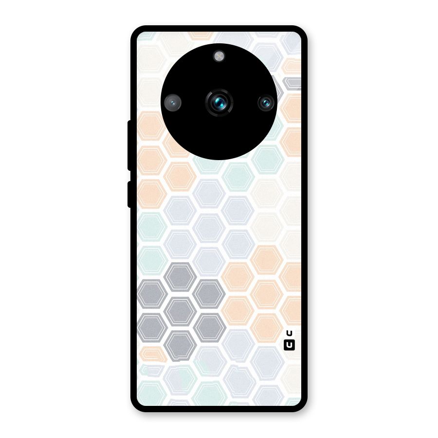 Light Hexagons Glass Back Case for Realme Narzo 60 Pro