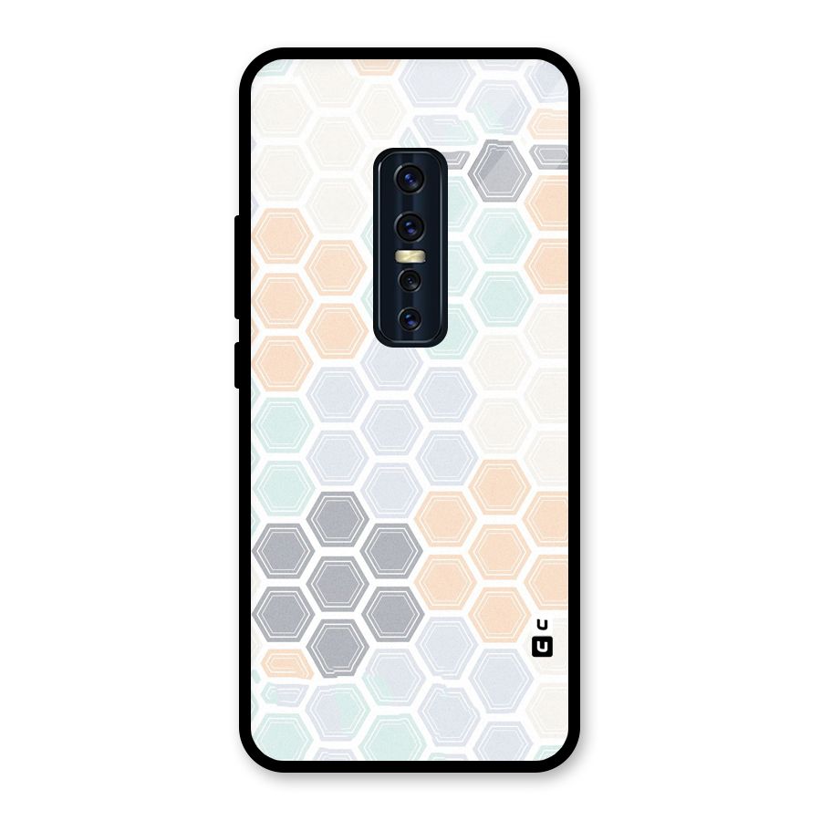 Light Hexagons Glass Back Case for Vivo V17 Pro