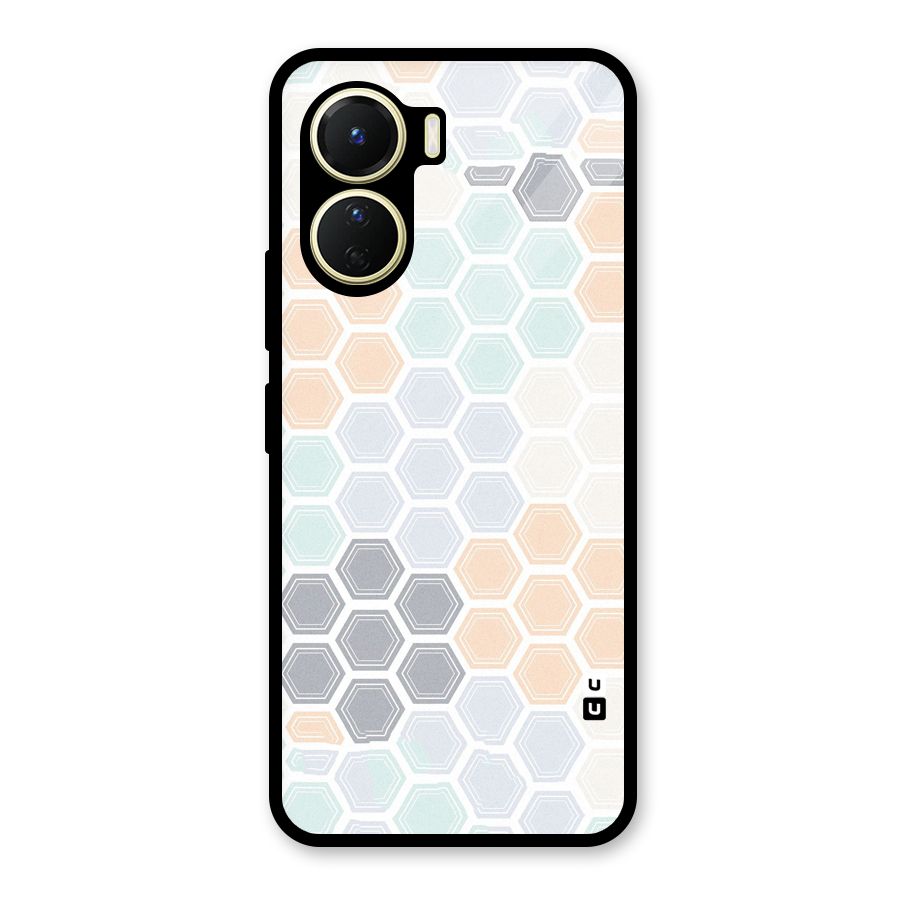 Light Hexagons Glass Back Case for Vivo Y16