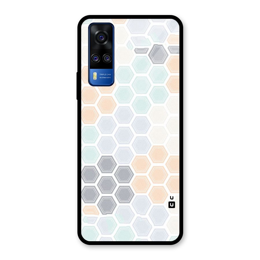 Light Hexagons Glass Back Case for Vivo Y31