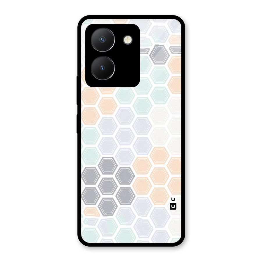 Light Hexagons Glass Back Case for Vivo Y36