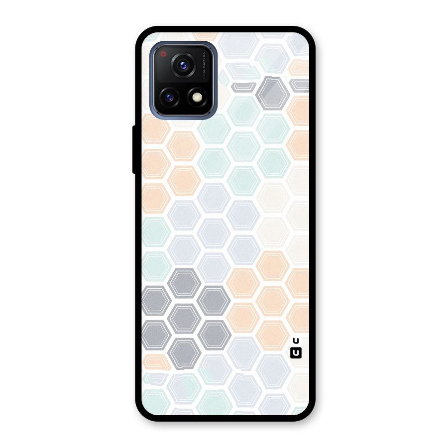 Light Hexagons Glass Back Case for Vivo Y72 5G