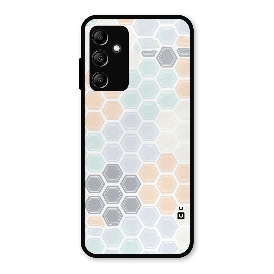 Light Hexagons Metal Back Case for Galaxy A14 5G