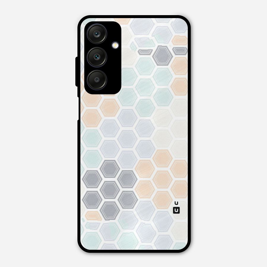 Light Hexagons Metal Back Case for Galaxy A25 5G