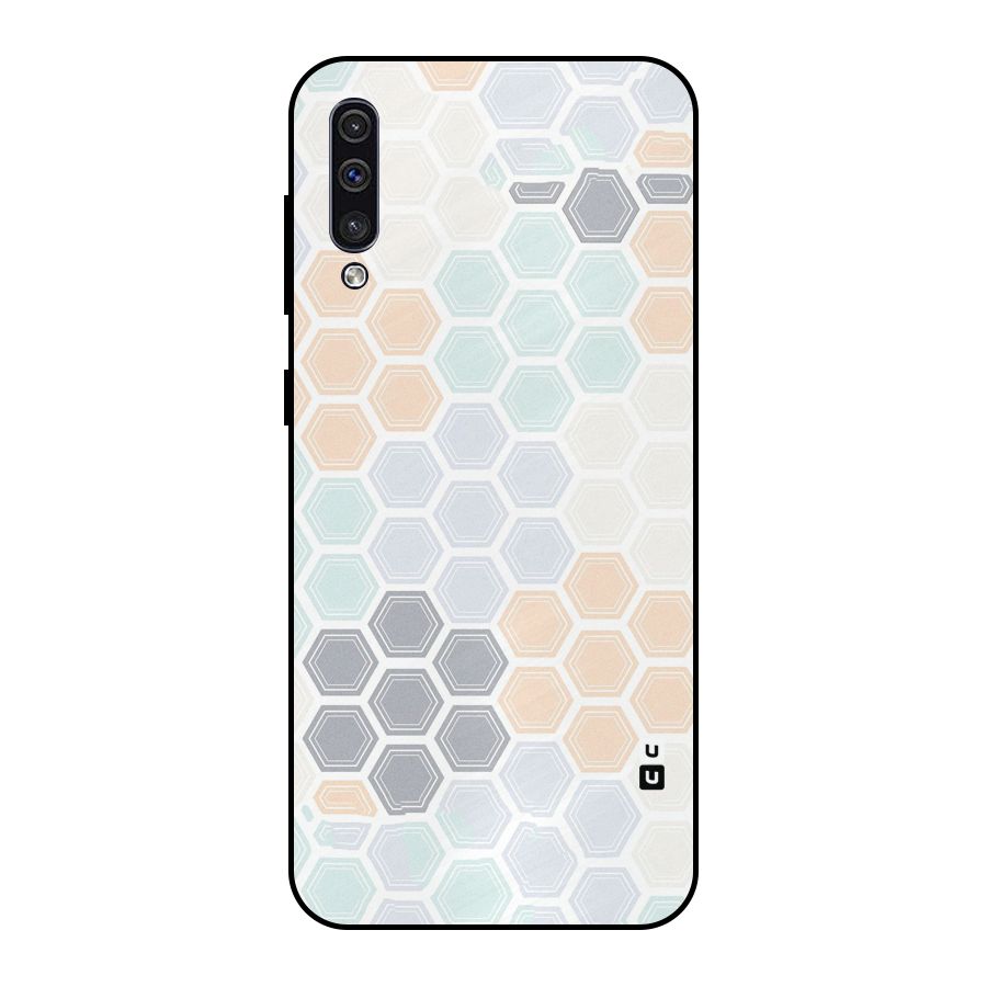 Light Hexagons Metal Back Case for Galaxy A30s