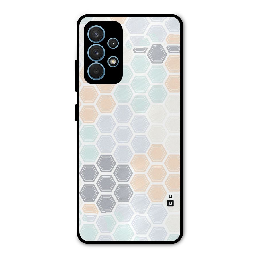 Light Hexagons Metal Back Case for Galaxy A32