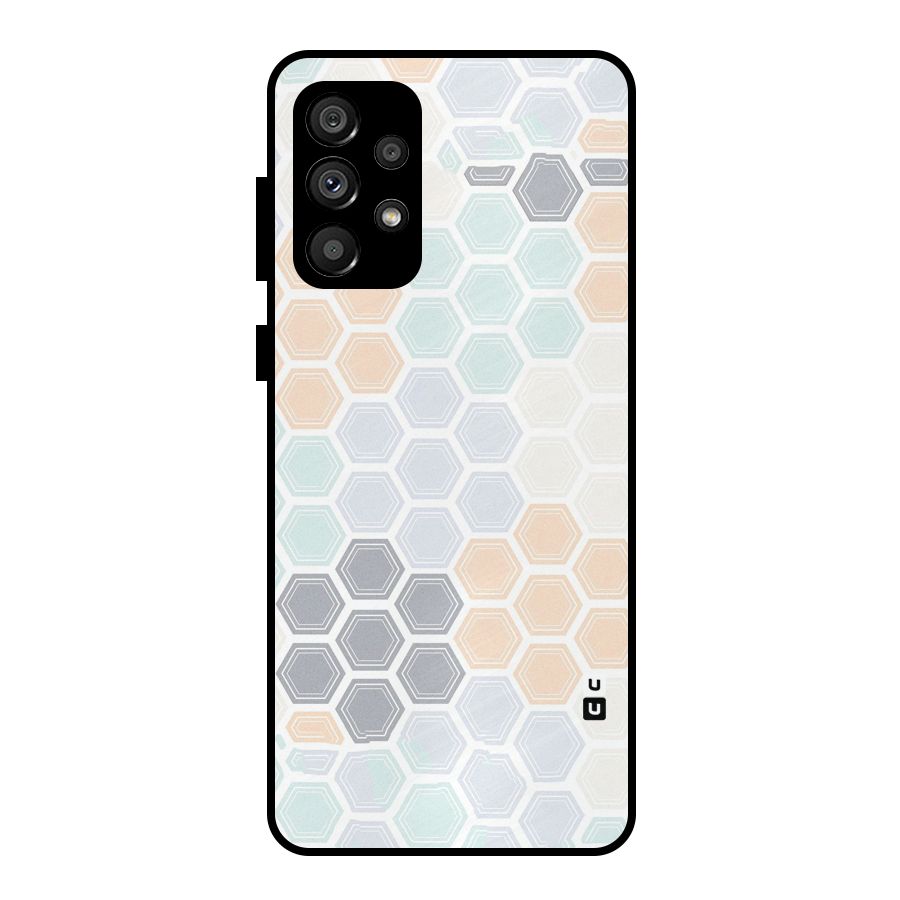 Light Hexagons Metal Back Case for Galaxy A73 5G
