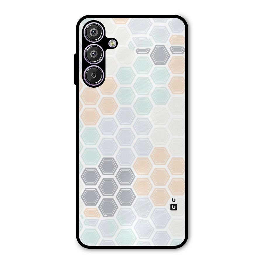 Light Hexagons Metal Back Case for Galaxy F15